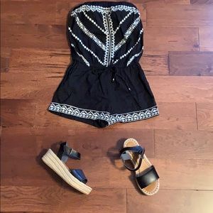 Black and white romper
